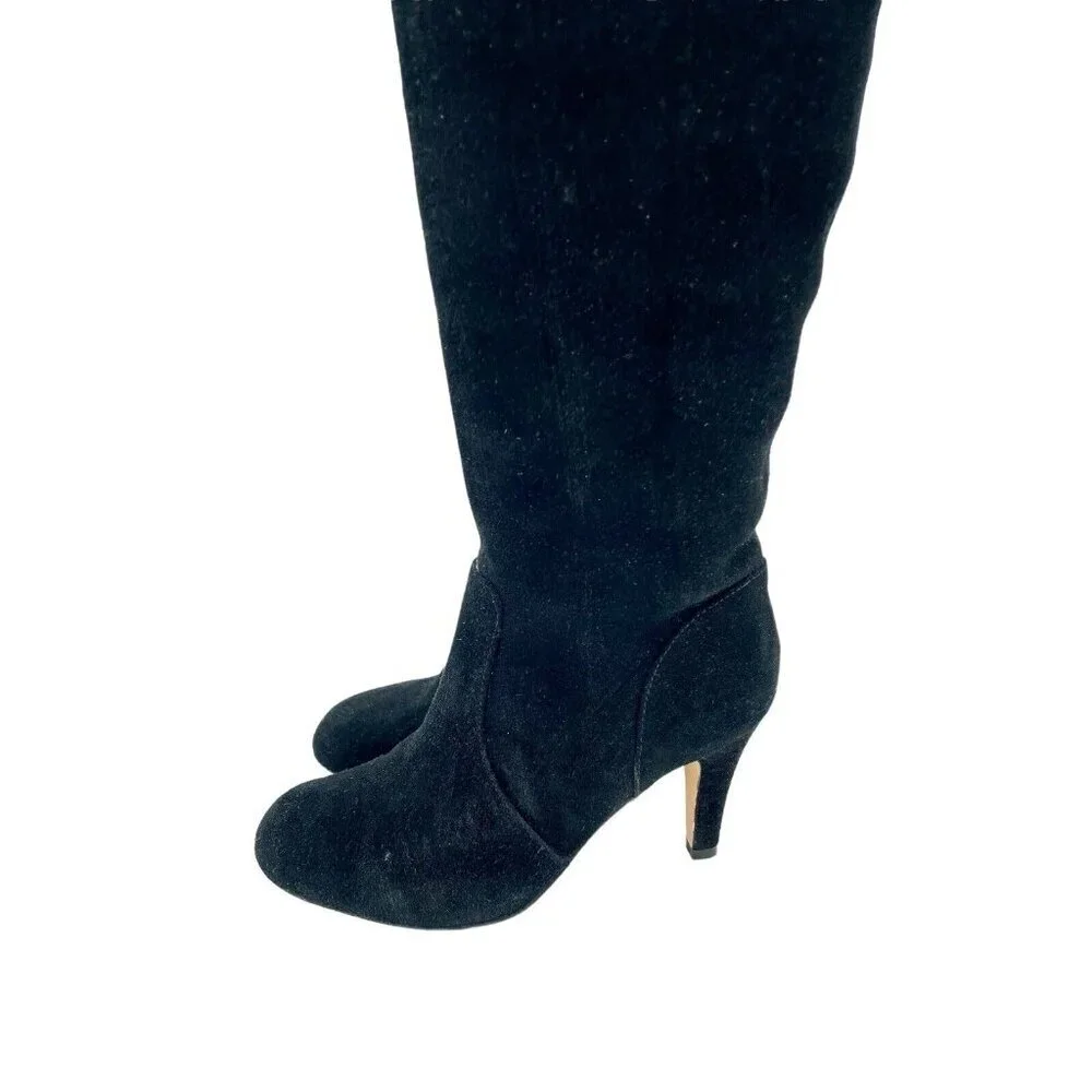 Vince Camuto Cherline Black Suede Leather Over the Knee Boots SZ 6 New